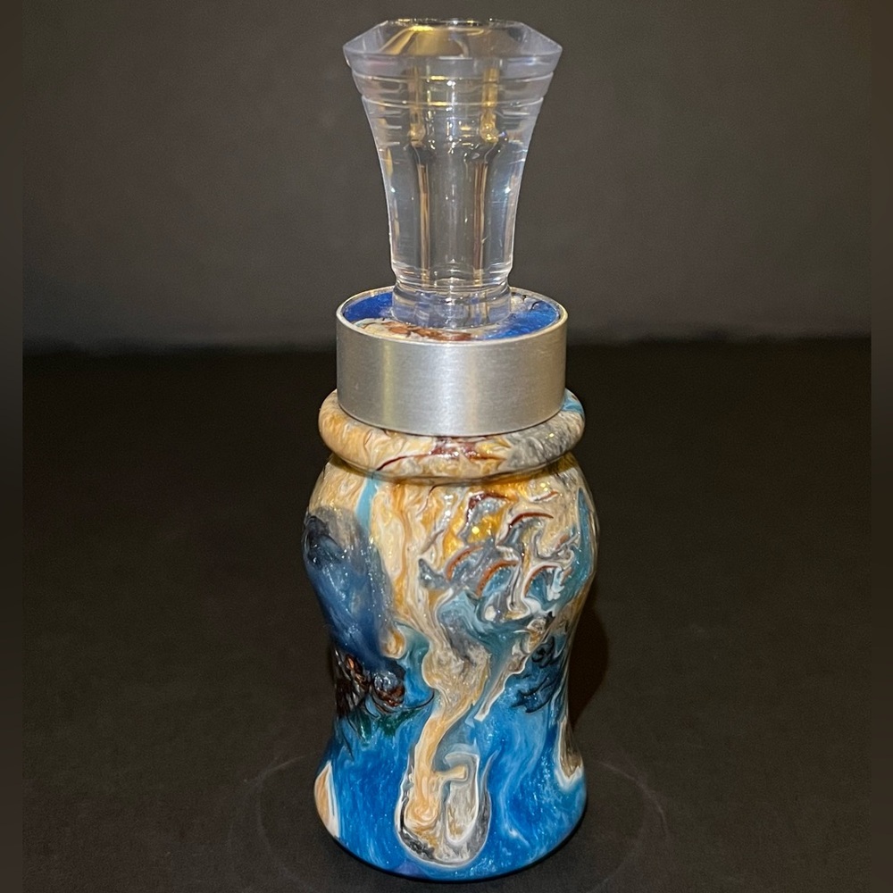 Custom made Duck Call (various types of resins & pine cones)